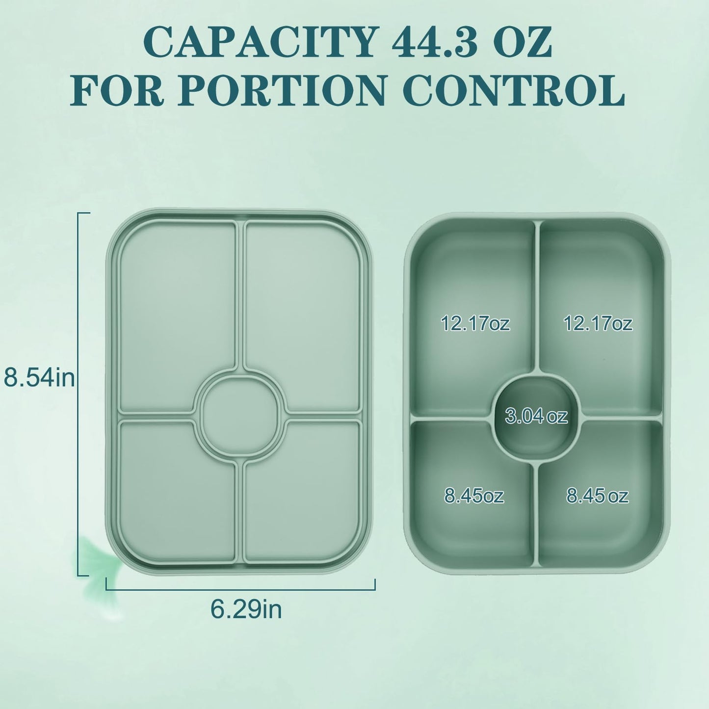 LCHLZZ 4 Compartments Snack Containers