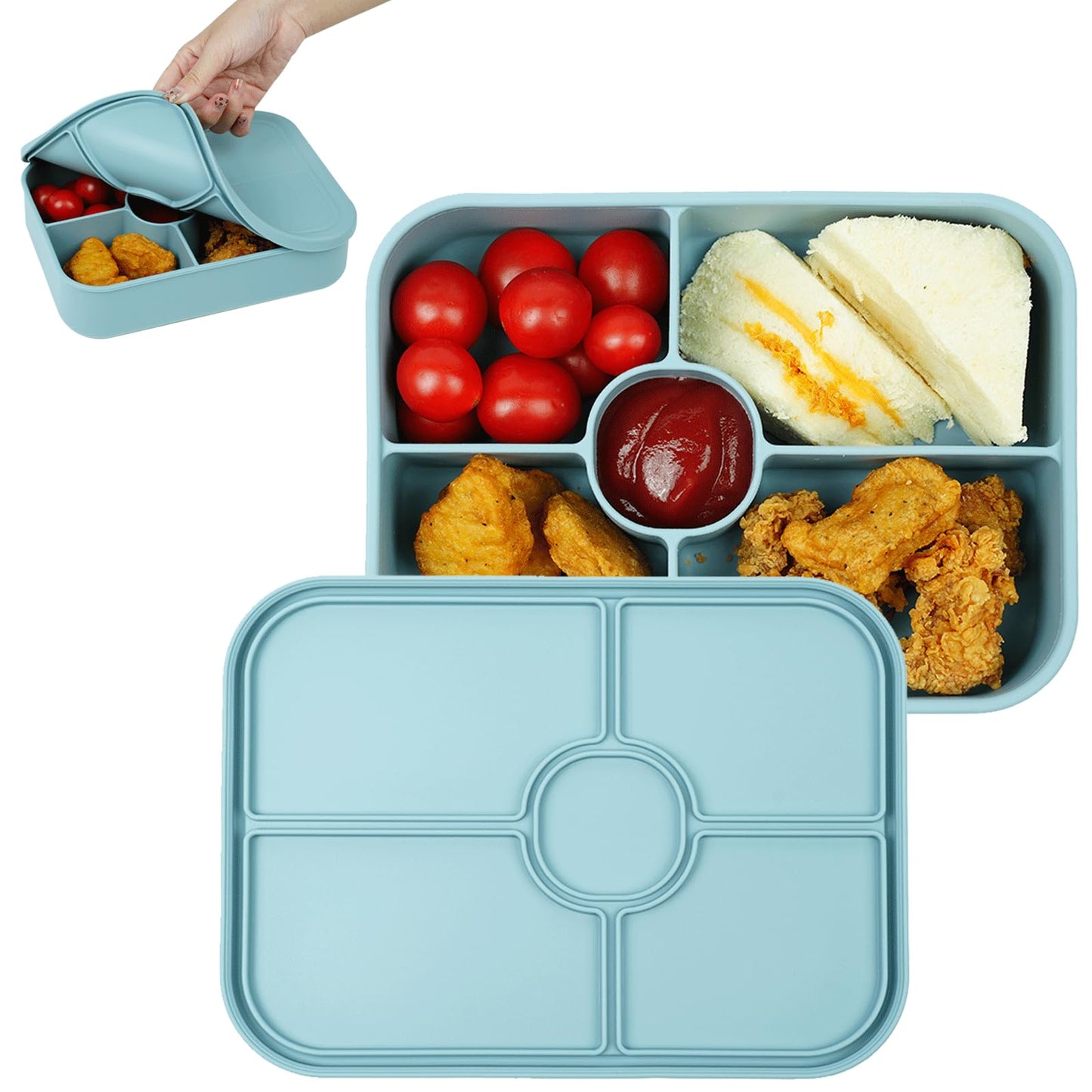 LCHLZZ 4 Compartments Snack Containers